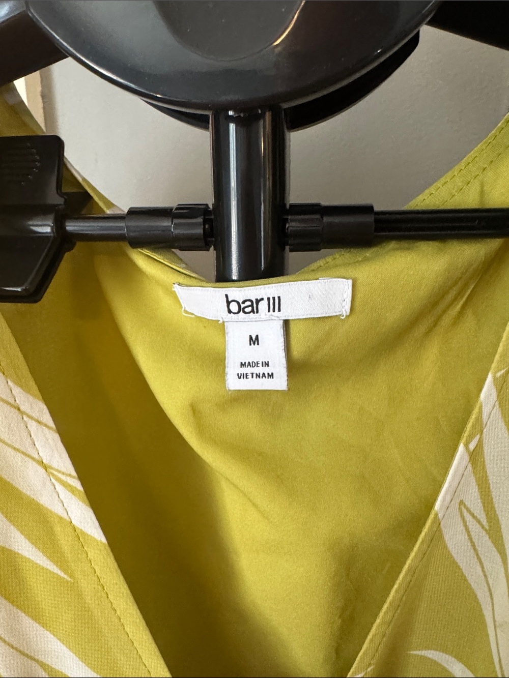 Bar III Lime Green and White Wrap Mini Dress - Picture 2 of 7